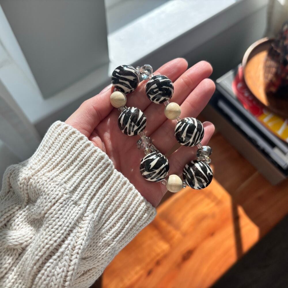 Animal Print Beaded Bracelet
